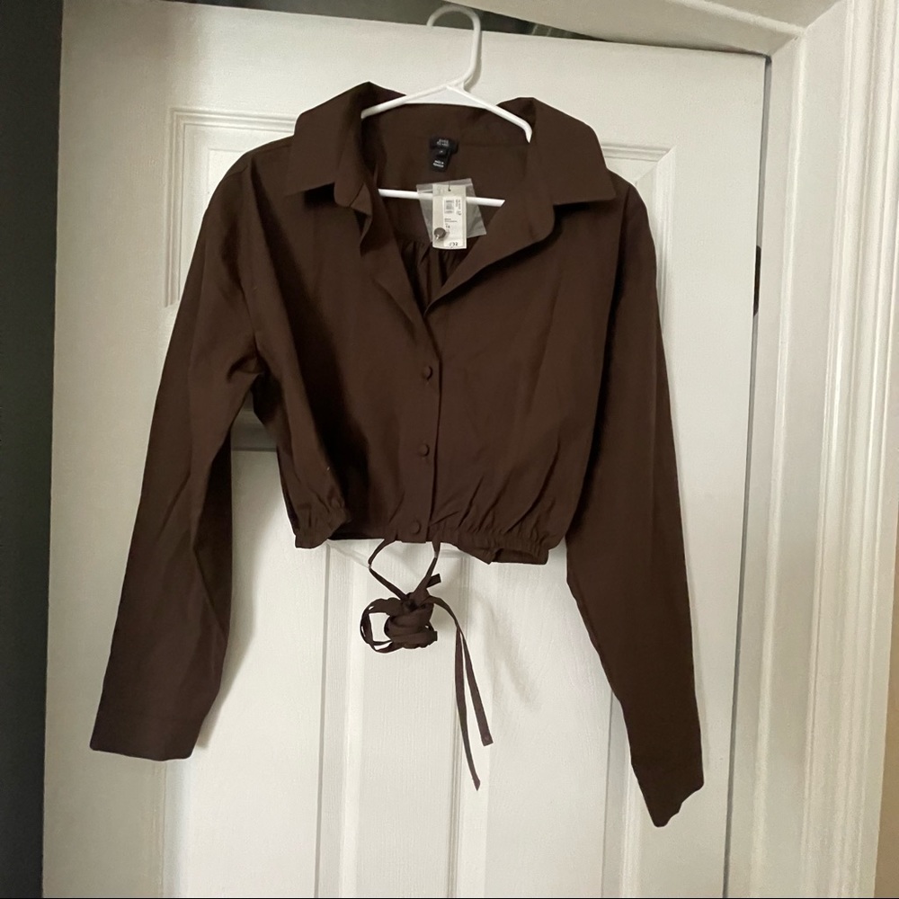 River Island Brown Cropped Top